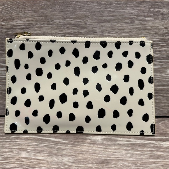 Kate Spade New York Flamingo Dot Zipper Top Pencil Pouch - Picture 2 of 9